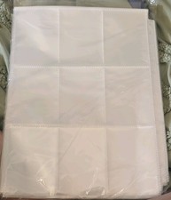 Clear Plastic 9-Pocket Double-Sided Top Loading Card Pages for 3-Ring Binder