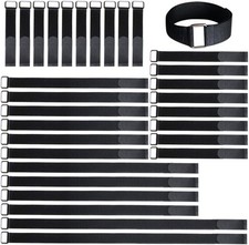 Brand Bulk Pack 30 Reusable Fastening Cable Straps with Buckle Variety