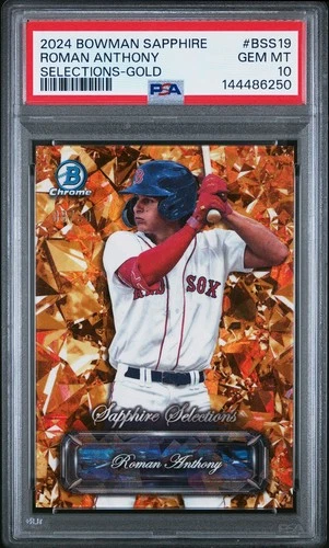 2024 Bowman Sapphire Roman Anthony Selections Gold /50 PSA 10
