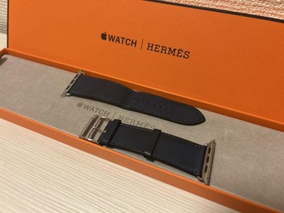 Apple Watch Hermès 44mm Navy Swift Leather Strap Used