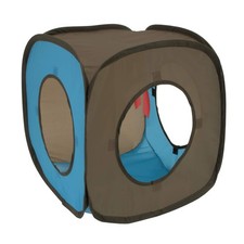 Pop-Up Rolling Cat Cube  Tunnel , Collapsible Indoor Cat Play Cube with Peek...