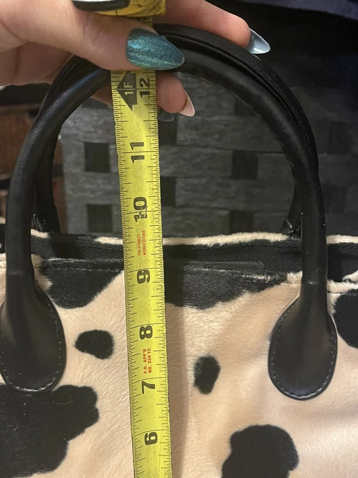 Cartera de cuero gamuza vintage Spiegel para mujer cadena con cuentas estampado de piel de vaca nueva Foto 2 de 4