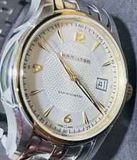 Montre automatique Hamilton Jazzmaster Viewmatic dorée transparente