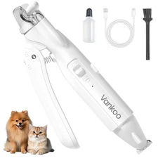 2 in 1 Dog & Cat Nail Clippers & Trimmers with LED Lights, Splash Guard - Pet...