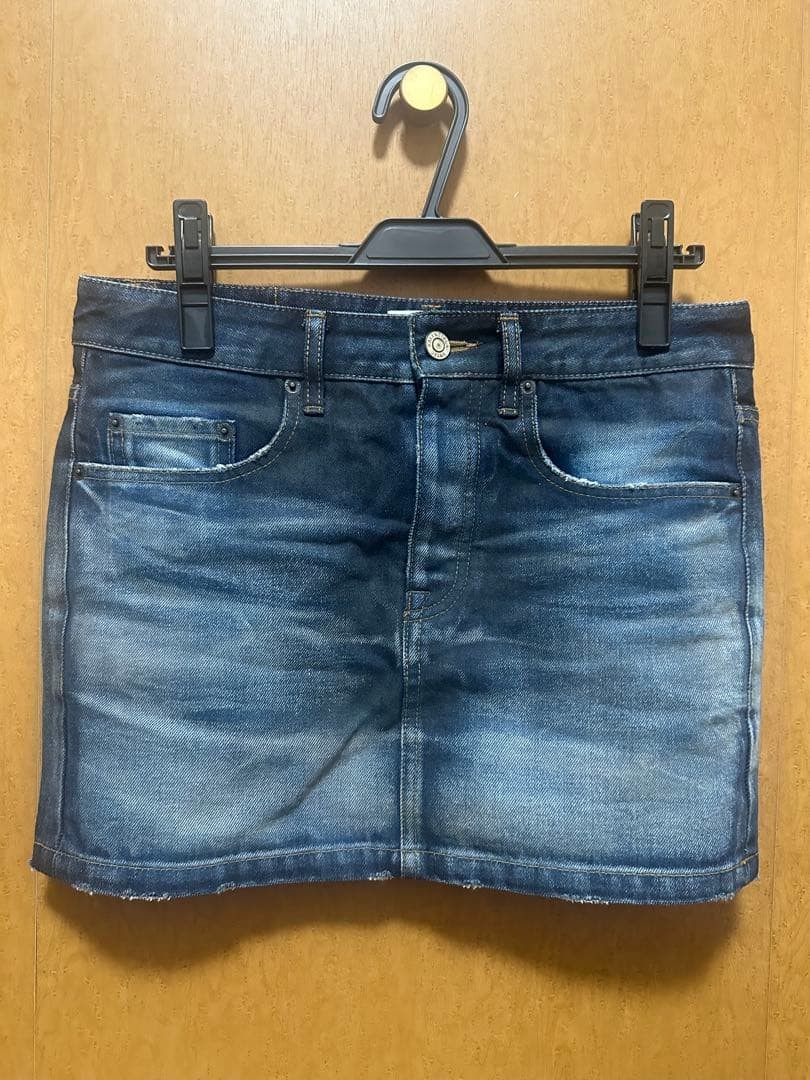 USED BALENCIAGA DENIM MINI SKIRT GOOD