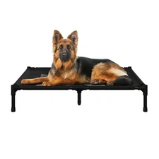 Elevated Dog Bed - 36X30-Inch Portable Pet Bed with Non-Slip Feet - Indoor/Outdo