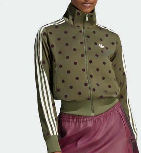 ADIDAS ORIGINALS SATIN POLKA DOT TRACKTOP OLIVE GREEN  UK M,L,XL,XXL  BNWT  RARE