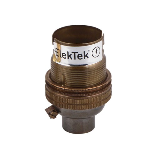 ElekTek B22 Unswitched Bayonet Light Lamp Bulb Holder Socket 10mm or 1/2" inlet - Picture 11 of 27