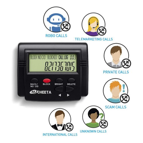 Call Blocker for Landline Phones Telephone One Touch Number Block Device S0K4 - Zdjęcie 3 z 12