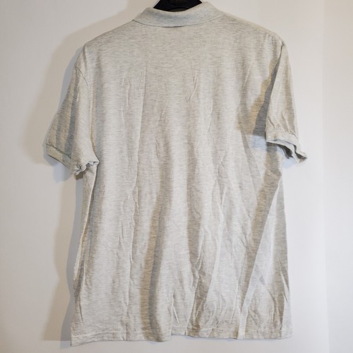 Hanes Light Gray Button - Men's L - Short Sleeve TShirt Polo 15763 Very Clean - Picture 11 of 13