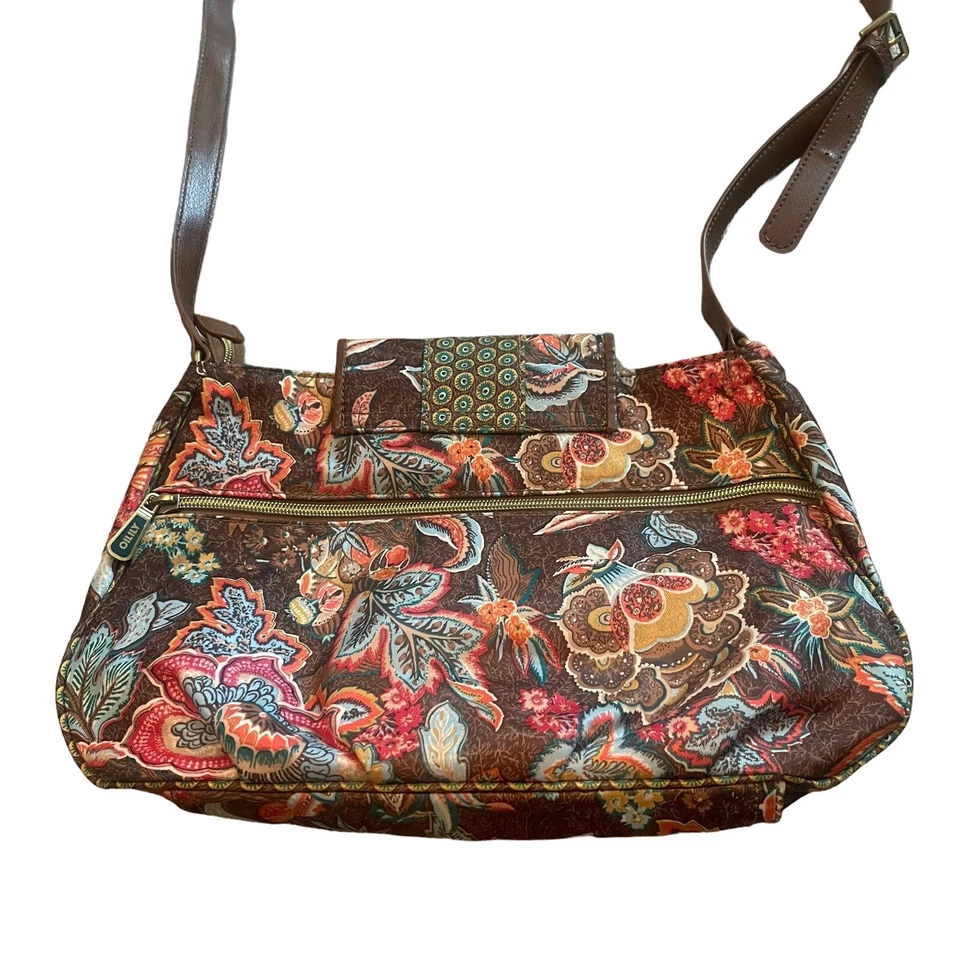 Bolso Bandolera Oilily Floral Tela Boho Marrón Multi Cottagecore Informal Foto 3 de 4