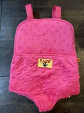 Build A Bear Hot Pink Soft Backpack Bear Carrier BABW Plush Pet Baby Adjustable