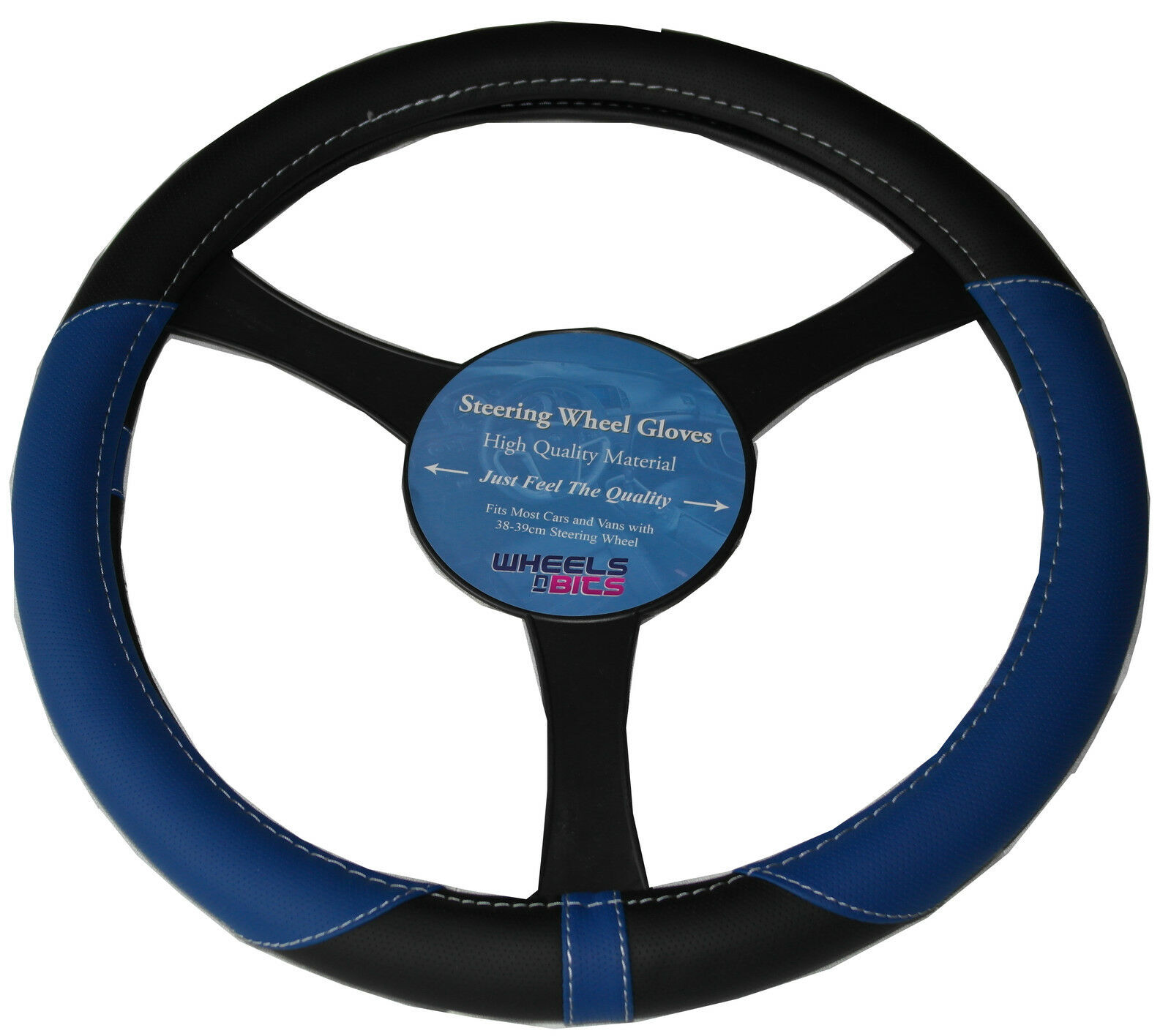 37-39cm Soft Grip Steering Wheel Glove Cover BLUE to fit Mitsubishi Space Star