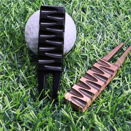 Zinc Alloy Golf Divot Repair Turf Tool Groove Cleaner Golf Ball Marker Ornament - Picture 5 of 10