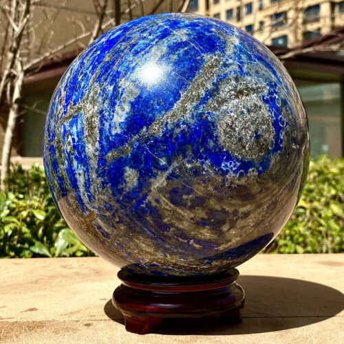 20.09LB Natural Lapis lazuli jasper Quartz Sphere Crystal Ball Reiki Healing - Imagen 3 de 13