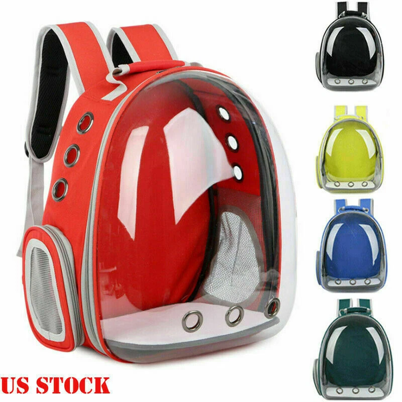 Mochila transportadora portátil para animais de estimação cápsula espacial bolsa de viagem cachorro gato transparente EUA - Imagem 2 de 4