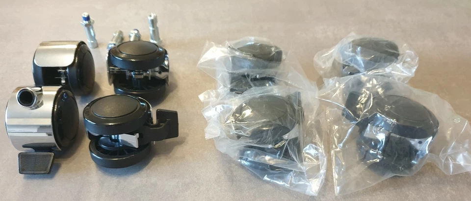 Rollen für USM Haller Lenkrollen Möbelrollen Rolle Ersatzrollen mit ohne Bremse - Bild 2 von 4