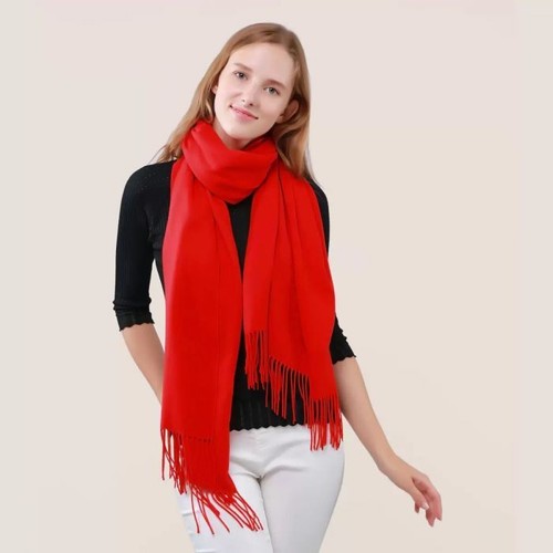 Women Scarf Pashmina Wool Thick Warm Plain Ladies Neck Shawl Head Wrap Scarves - Picture 22 of 83
