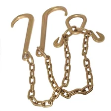 15" Large G70 V-chain J Hooks 2' Flatbed Tow Truck Rollback Wrecker Carrier