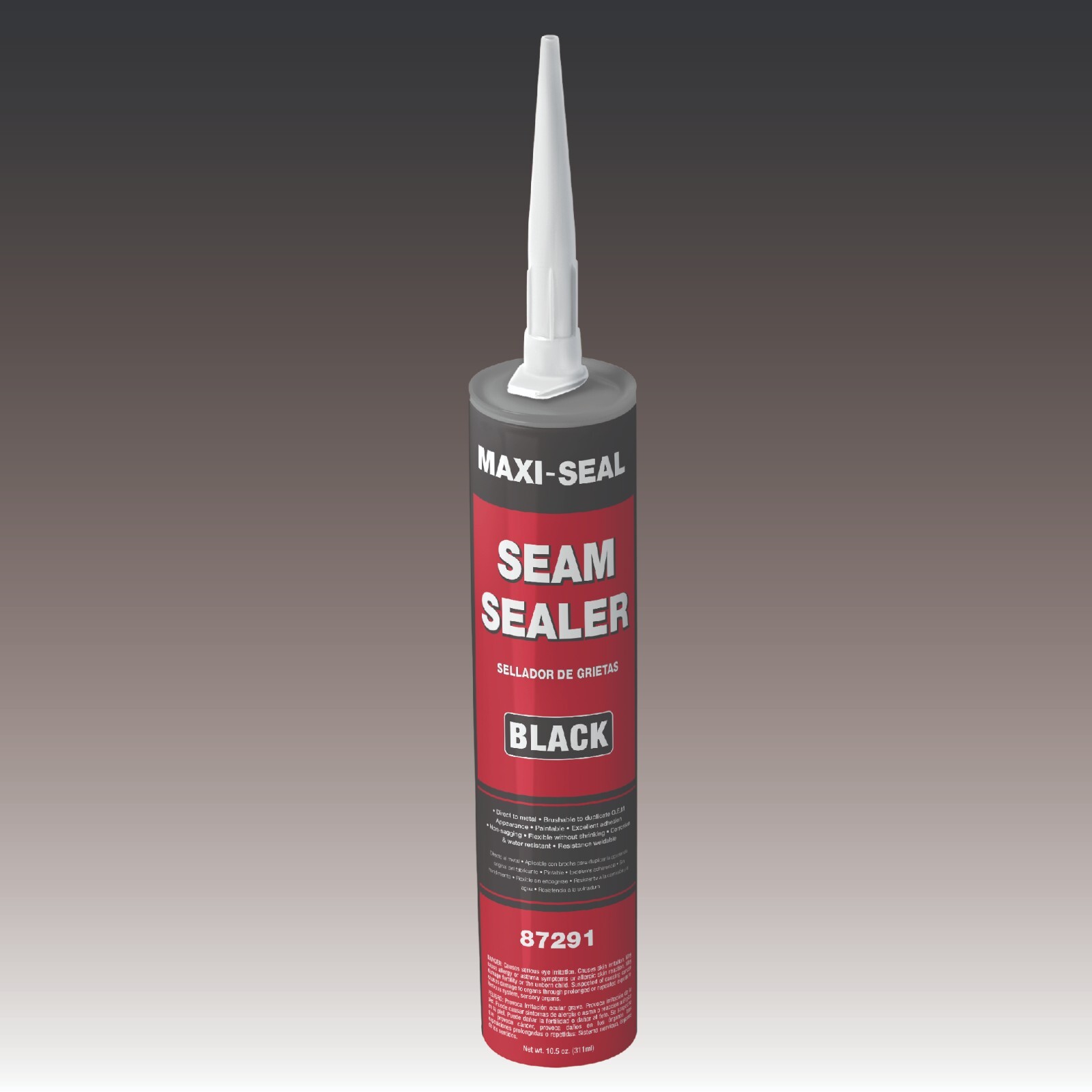 Maxi-Seal Polyurethane Seam Sealer Automotive - Black, 10.5oz Tube