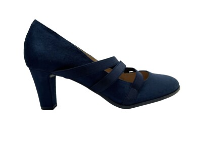 Journee Collection Women's Shoes Navy Blue Faux Suede Loren Pumps Size 11 