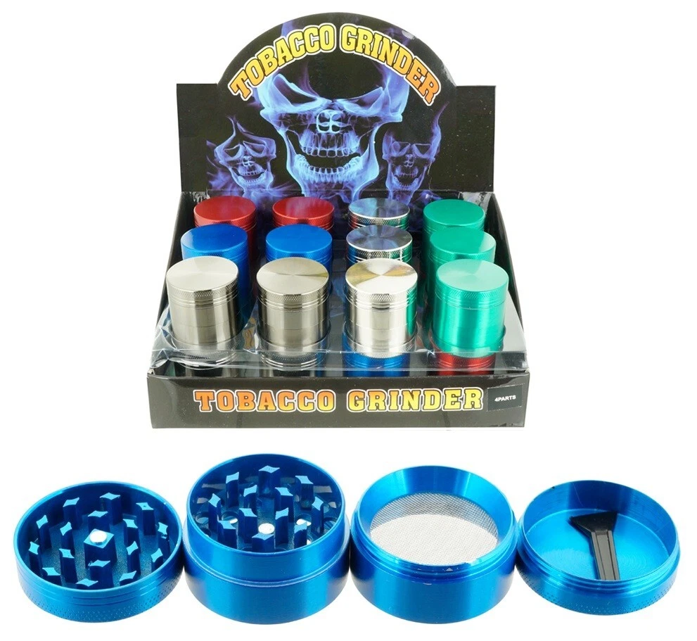 12 PACK 1.6" Tobacco Herb Grinder Spice 4PC Metal Chromium Alloy Crusher Solid
Opens in a new window