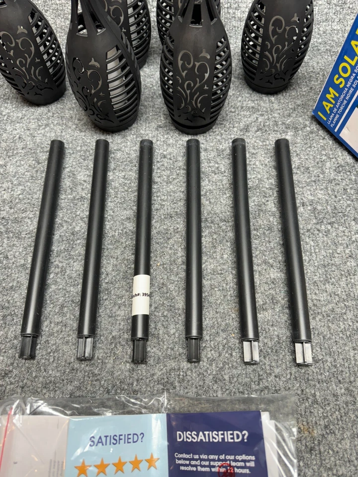 Alpine Solar Torch Flame Pathway Light with Yellow LEDs, Set of 6 - QMC250SLR-6 - Image 2 of 4