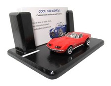 1972 Corvette Convertible Red Business Card Holder Chevrolet Car Salesman Fan 1972 Corvette Convertible Red Business Card Holder Chevrolet Car Salesman Fan
