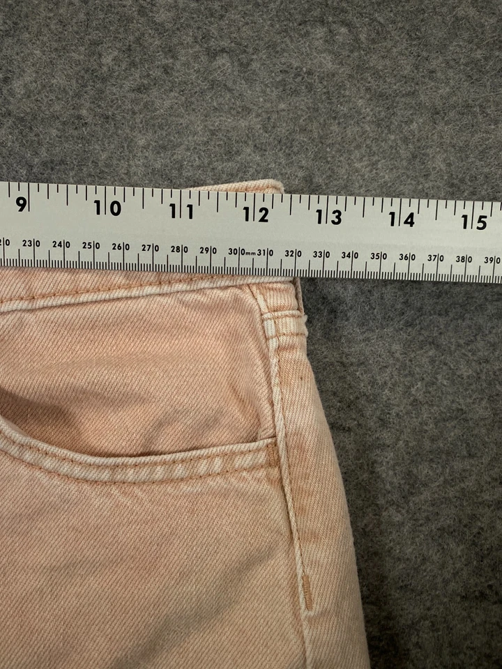 Old Navy 牛仔牛仔裙青少年女孩 L 10 12 大号粉色苦恼褪色可调节 — 第 2/4 张图片