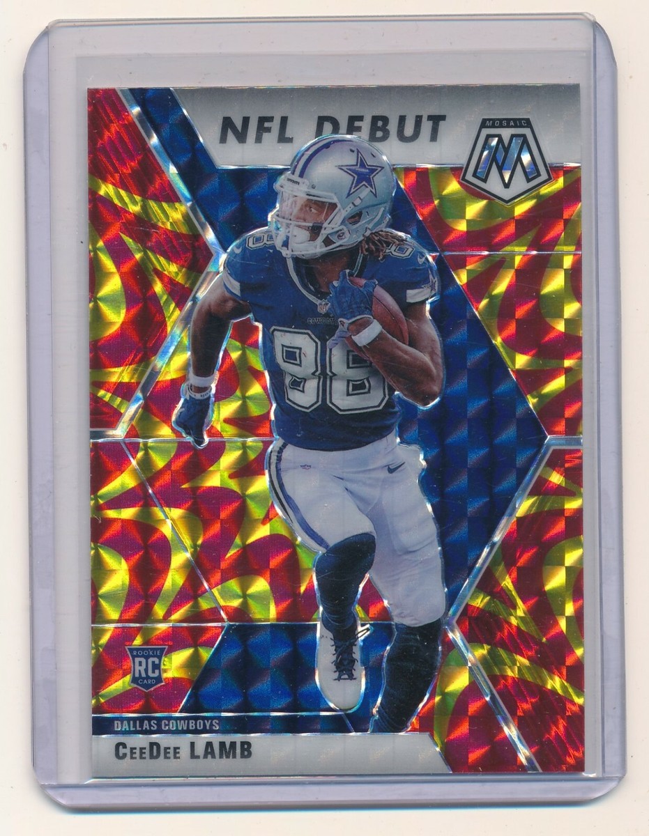 CEEDEE LAMB 2020 PANINI MOSAIC MOSAIC REACTIVE GOLD #268 RC DEB