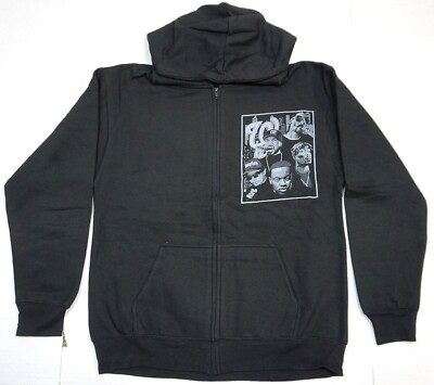 West Side Rappers Hoodie Sweatshirt 2Pac NWA Full Zip Hoody Adult
