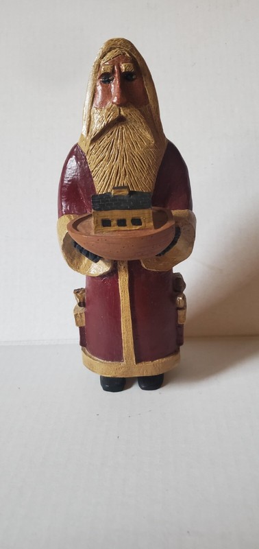 Vintage Christmas Carved 9” Santa 1990 RSVP Numbered Figure #376