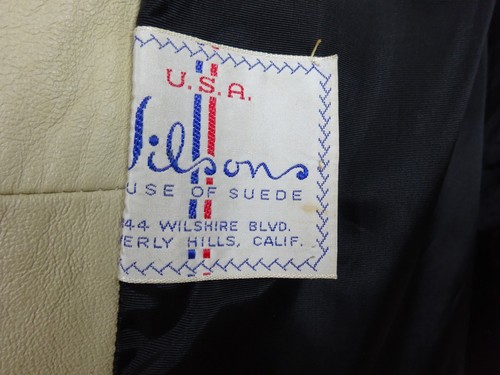 Ivory / Beige Leather Trench Coat Duster by Wilson~ House Of Suede Beverly Hills - Picture 11 of 12