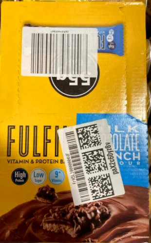 FULFIL Vitamin and Protein Bars (15 x 55 g Bars) Milk Chocolate Crunch Flavour