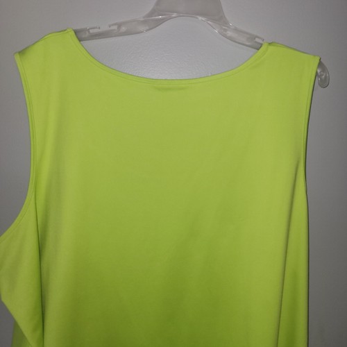 Catherines Size 4x 30/32 Beautiful Green Sleeveless Stretch Tank Top  So Cute - Picture 7 of 9