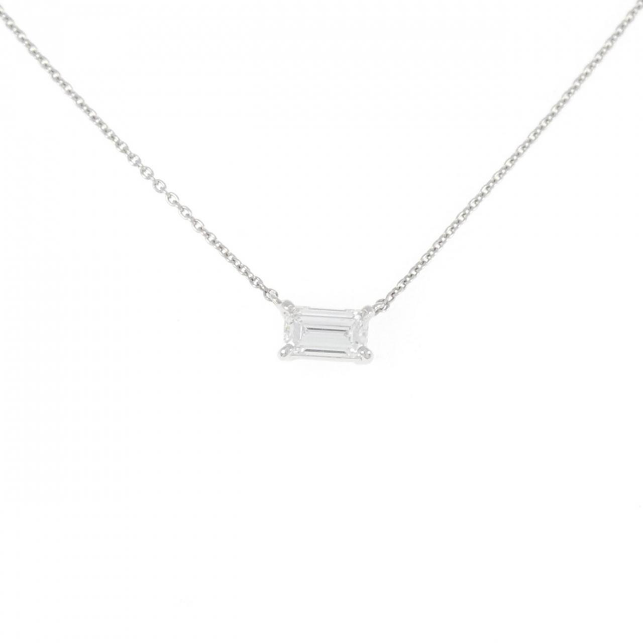 Authentic PT Diamond Necklace 0.407CT E VVS2 Emerald cut  #270-003-979-4687