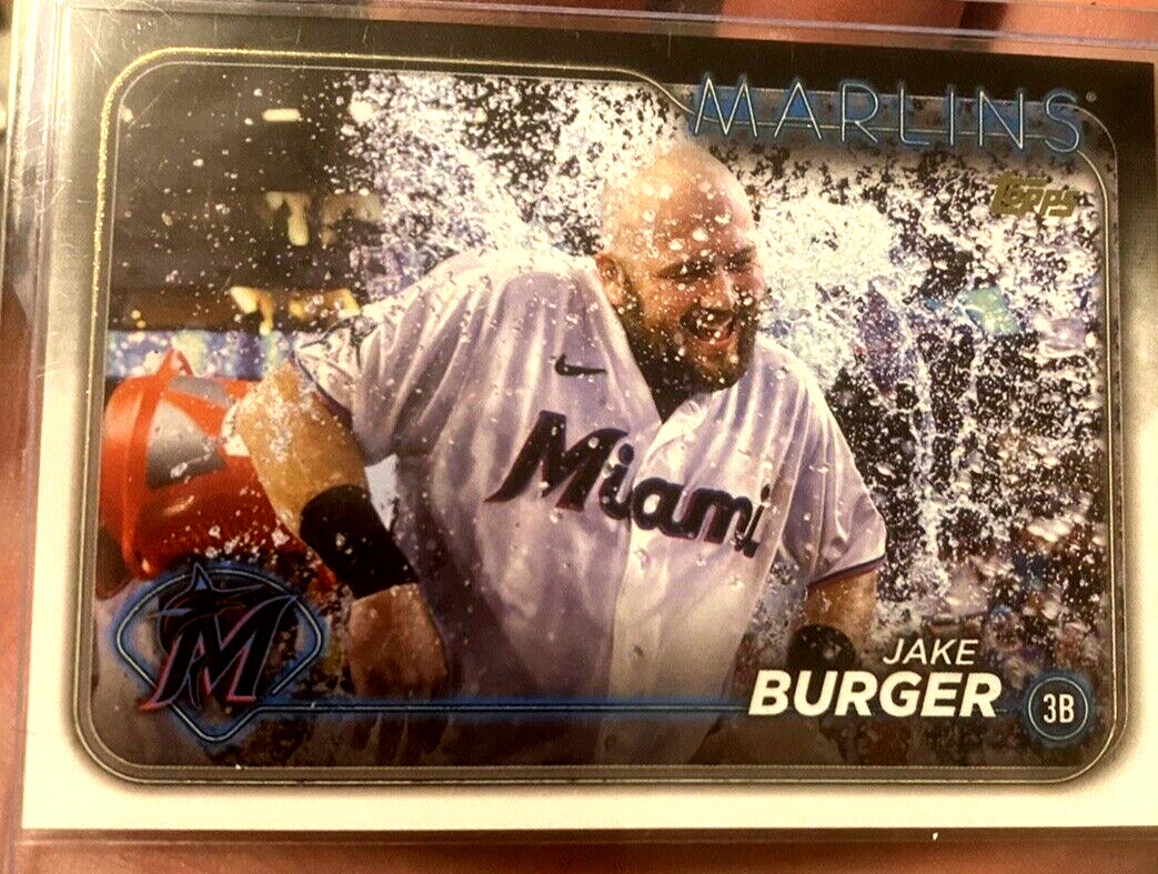2024 Topps Series 1 GOLDEN MIRROR VARIATION SSP - Jake Burger #125 Miami Marlins