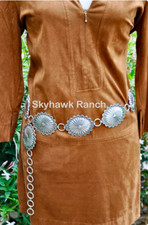 Silver Concho Belt Western Silver Link Belt S/M and L/XL