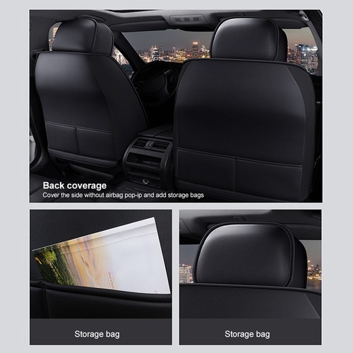 Car Seat Covers Deluxe PU Leather Seat Cover Front Rear Seat Set Full Surrounded - Picture 20 of 41