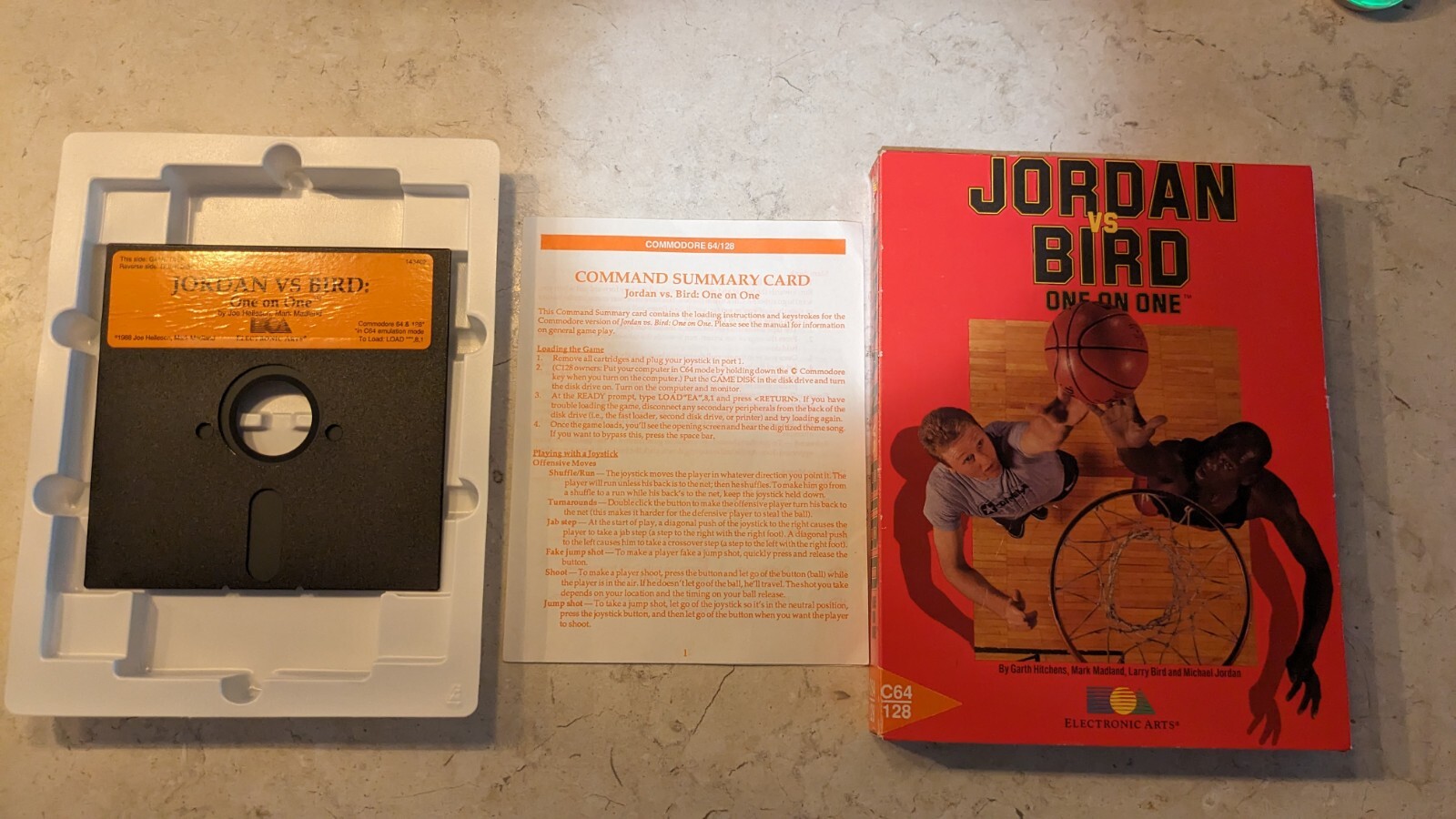 Jordan vs Bird one on one Commodore 64 128 5.25