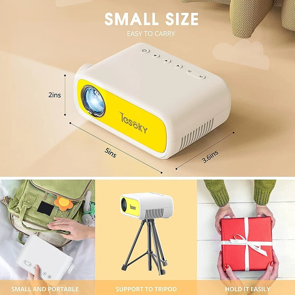 Portable Projector mini Projector for Smart Home 1080P Full HD Mobile Projector - Image 3 of 4