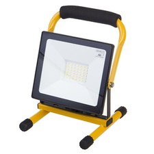 Floor LED Flood Light Stand Holder Adjustable Tilting Handle Garage Workshop UK