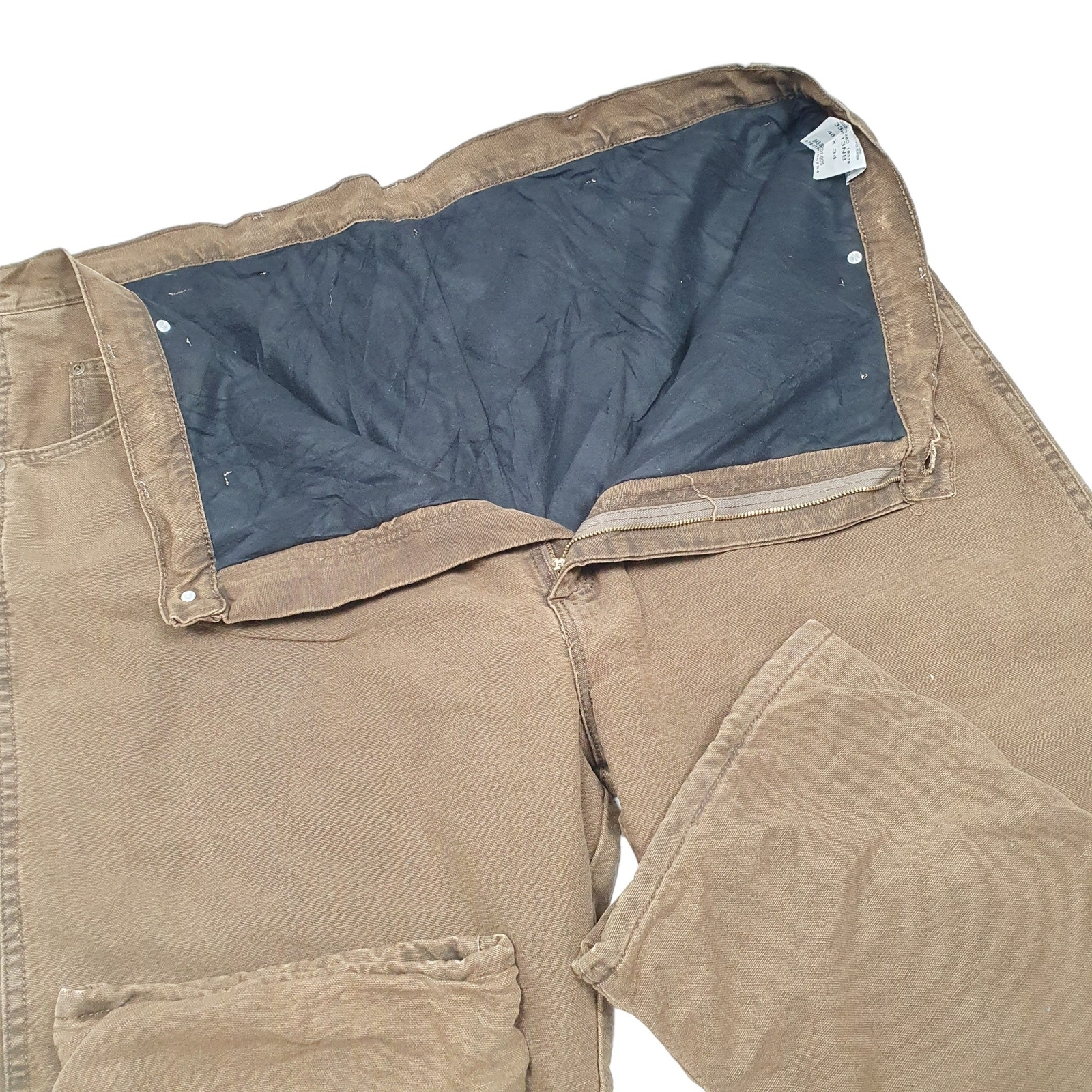 WRANGLER Polyester Lined Insulated Carpenter Workwear Trousers Cotton W46 L34 image 4