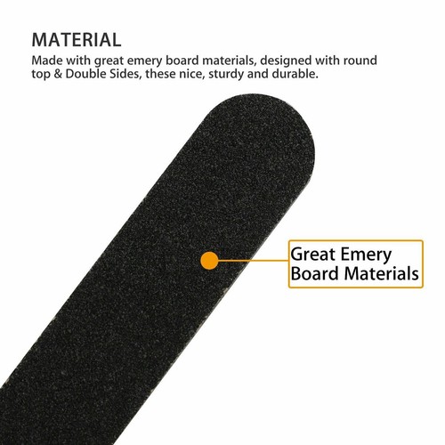 10Pack Double Sided Manicure Nail File #100 #180 Grit Pro Emery Boards Files Toe - Picture 4 of 9