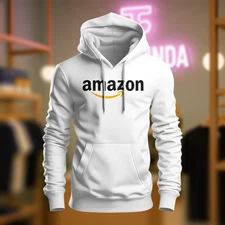 amazon Logo HOODIE Funny Made In USA S-3XL