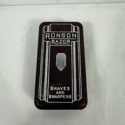 Vintage RONSON Safety Razor Shaves & Sharpens 1930’s USA - Picture 10 of 11