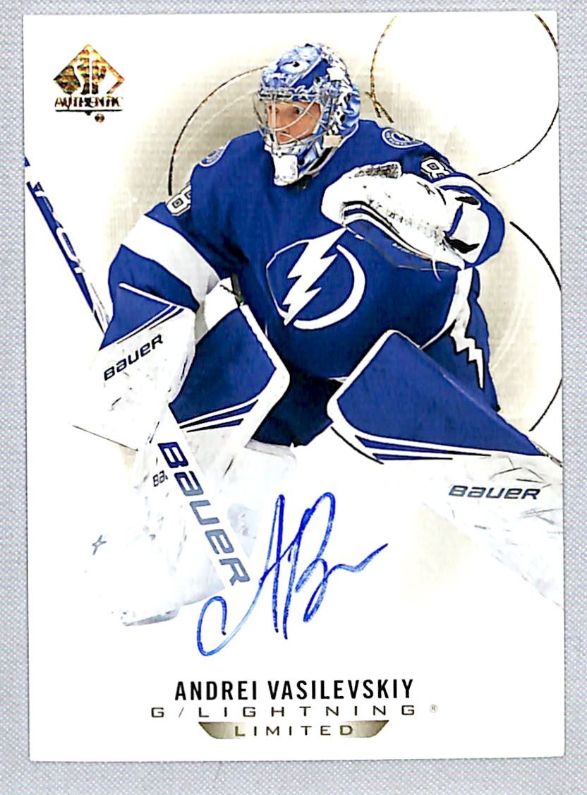 Andrei Vasilevskiy 2020-21 SP Authentic Limited Auto #100 Tampa Bay Lightning