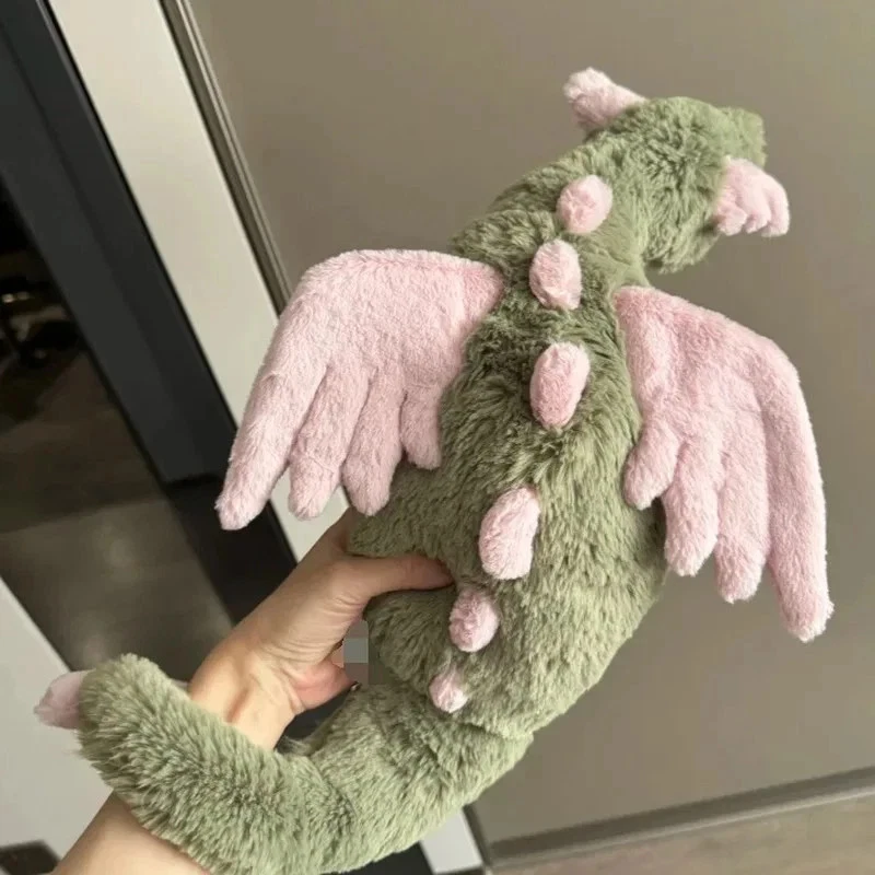 Dragón Malaquías - Peluche Verde/Rosa y Peluche Mimoso y Cálido 50cm con Etiqueta Foto 2 de 4