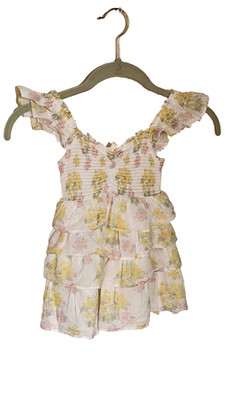 Love Shack Fancy Girls Floral Dress Pastel Colors Spring Summer 2-3 Years Old