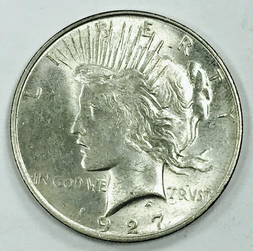 1927 D PEACE DOLLAR! MS+++! SCARCE DATE! A COLLECTOR MUST HAVE! NICE! NR #G2155